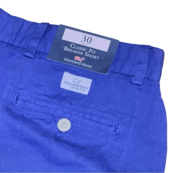 Vineyard Vines Breaker Shorts Harbor Blue Linen Cotton Blend Size 30 NWT - Picture 5 of 7